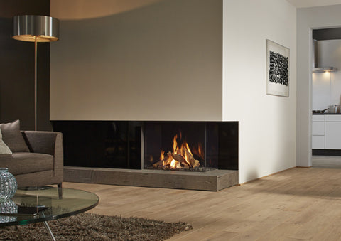 Dru maestro triple sided unit, statement gas fire, blazes fire surrounds, gateshead,, Newcastle